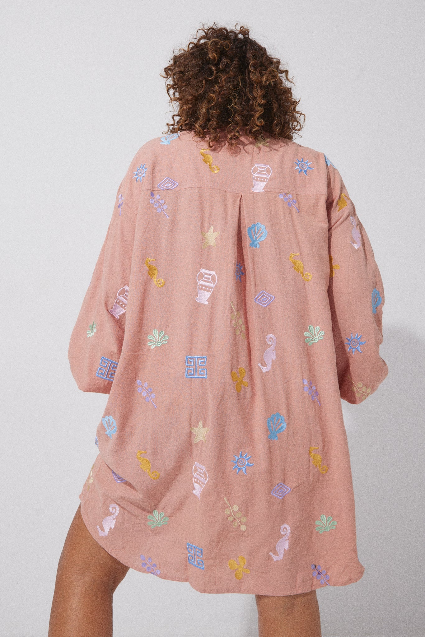 Myer Smock - Embroidered - Pink