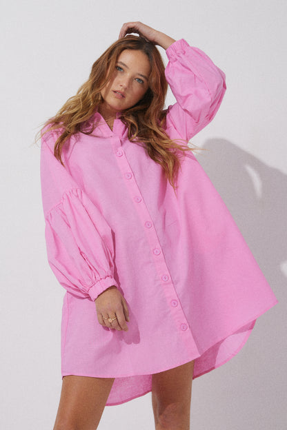 Havana Smock Dress - Pink