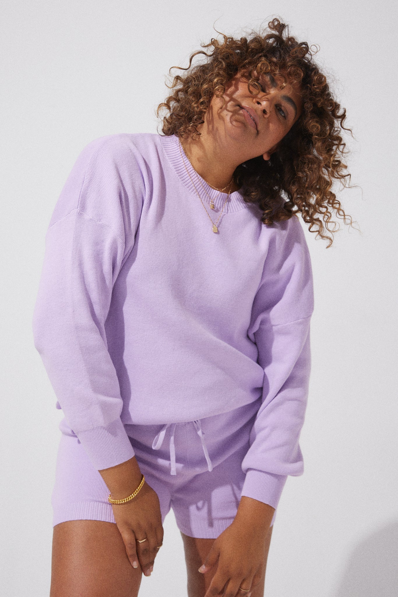 Luna Knit Sweater Lilac