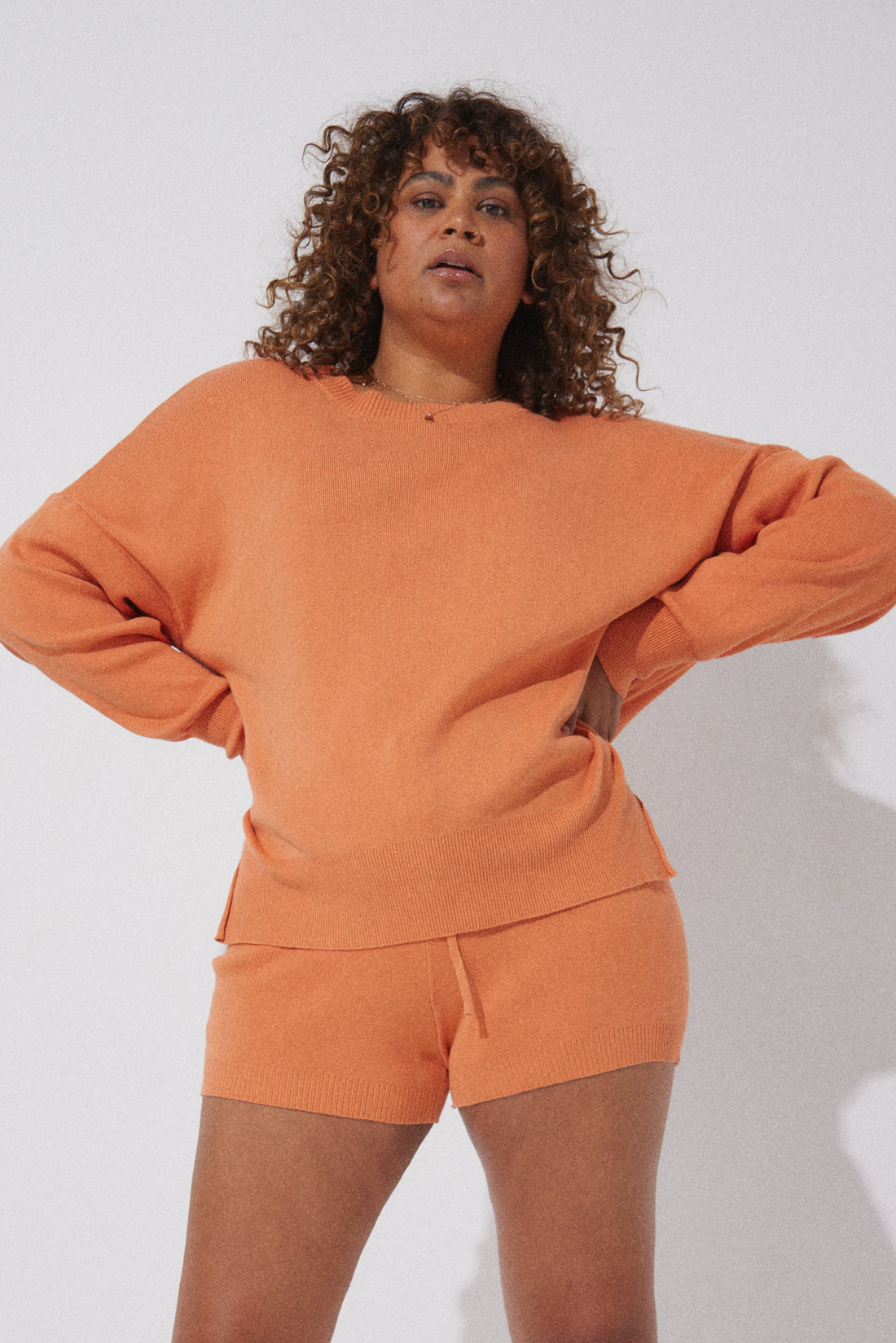 Luna Knit Sweater - Burnt Orange