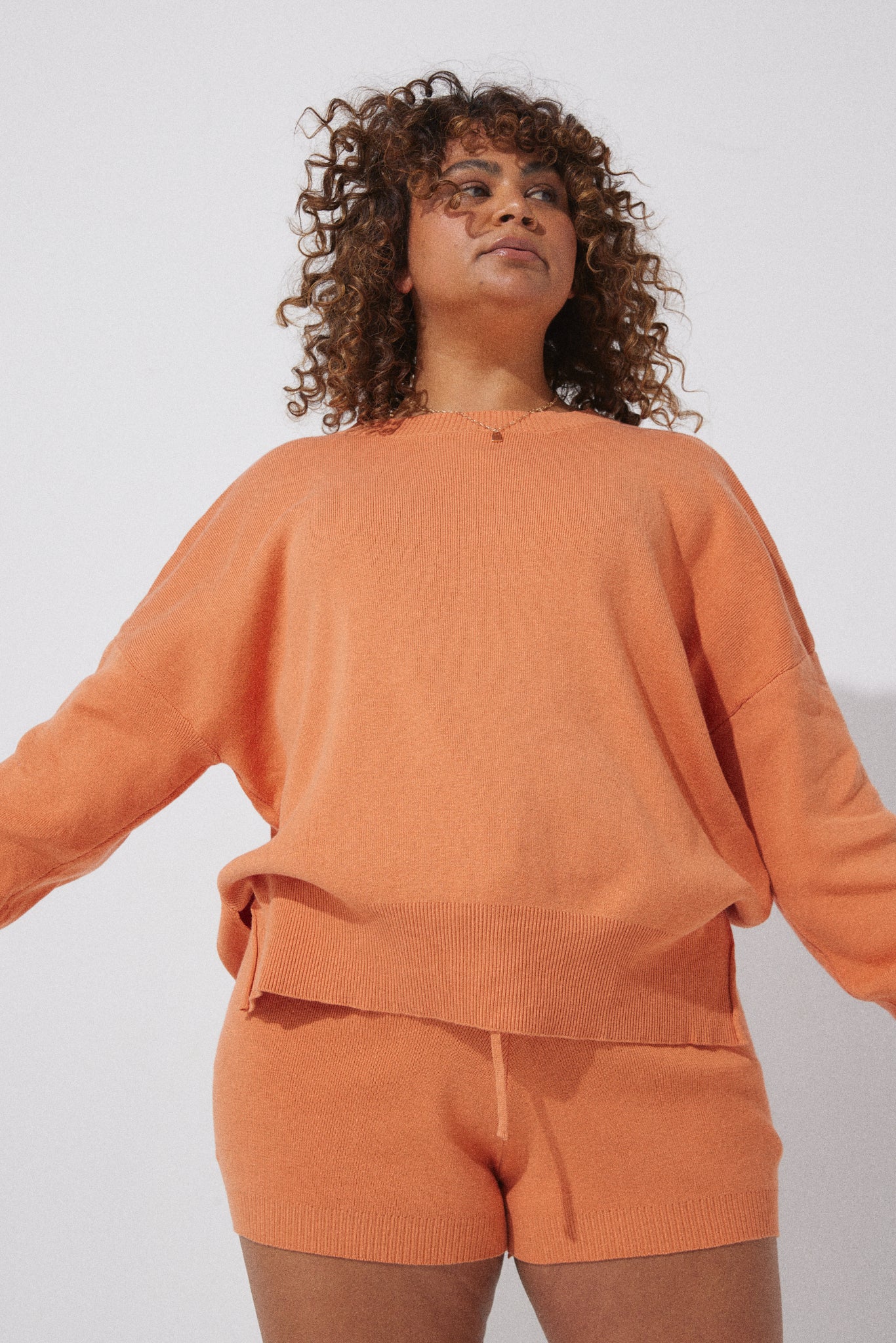 Burnt orange outlet knit sweater