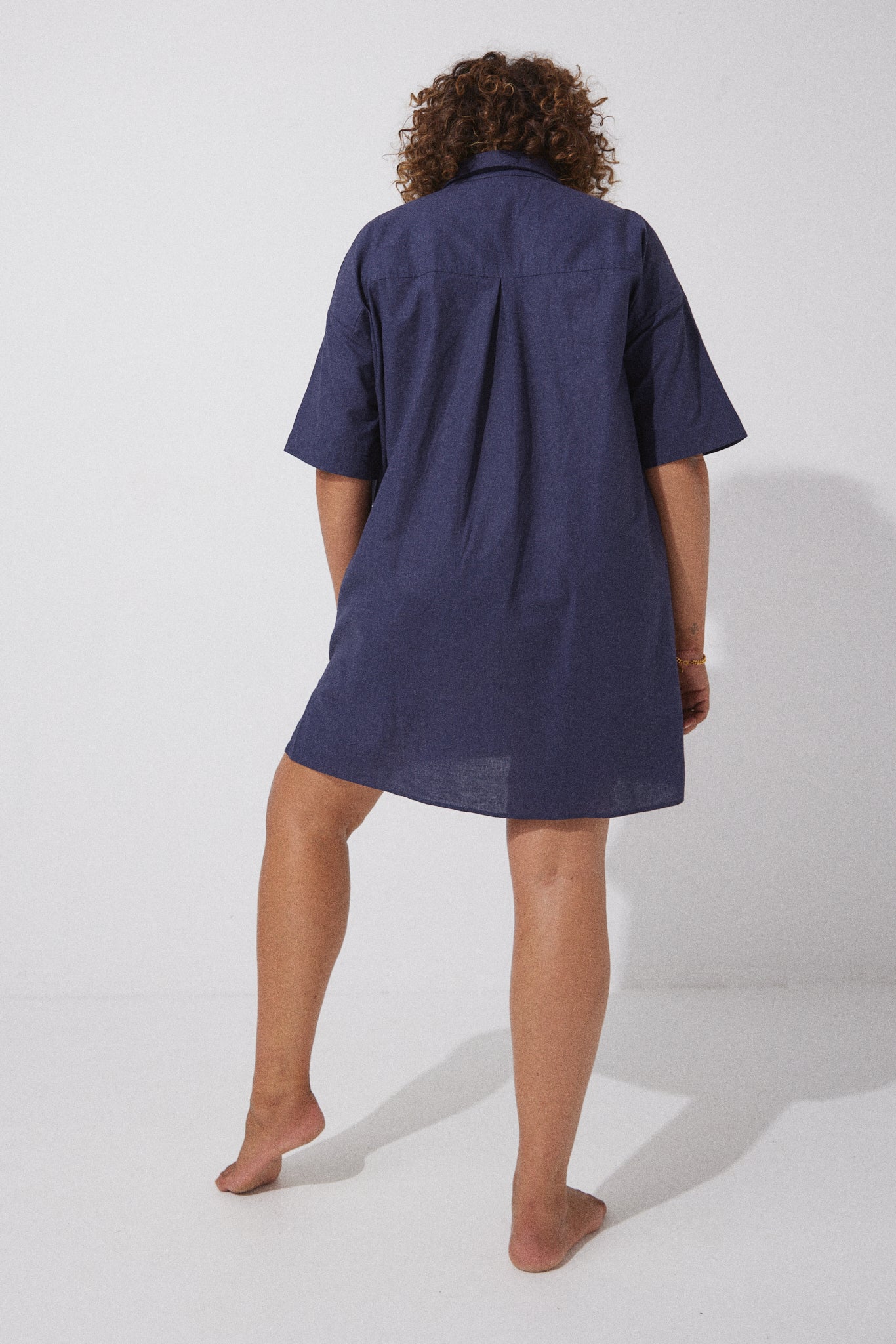 Willa Shirt Dress - Navy