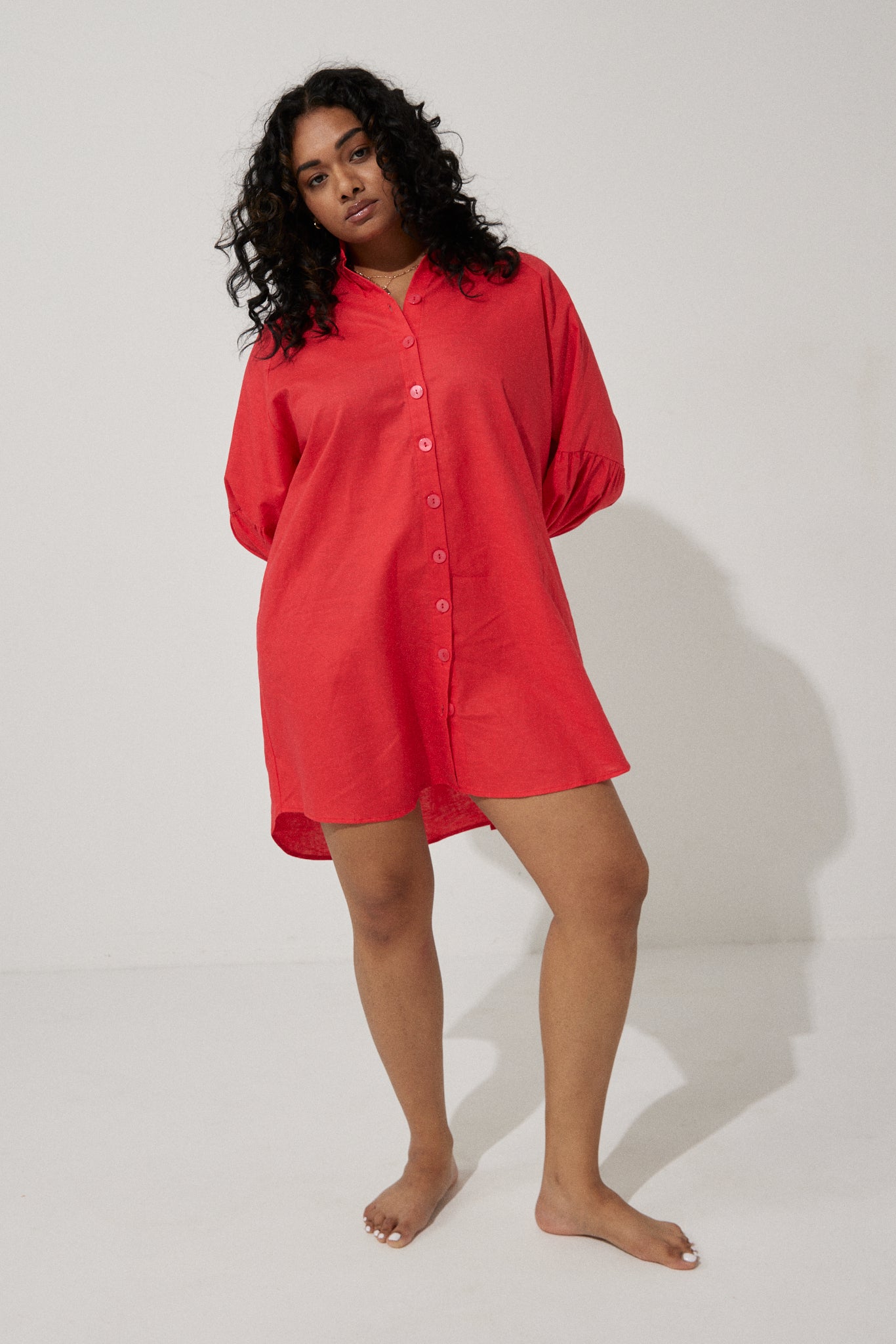 Havana Smock Dress - Red