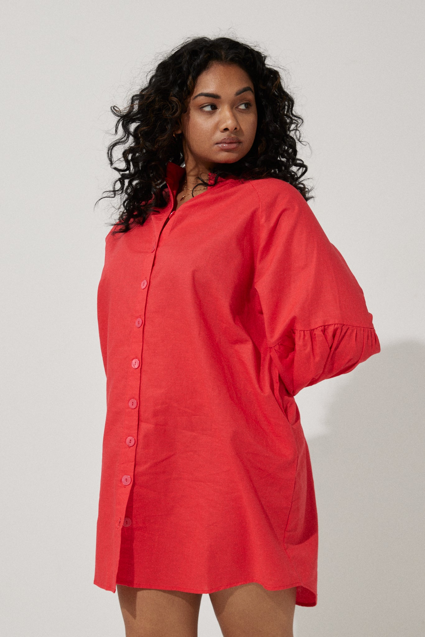 Havana Smock Dress - Red