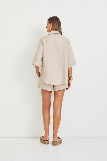 Rahni Linen Shirt - Stone