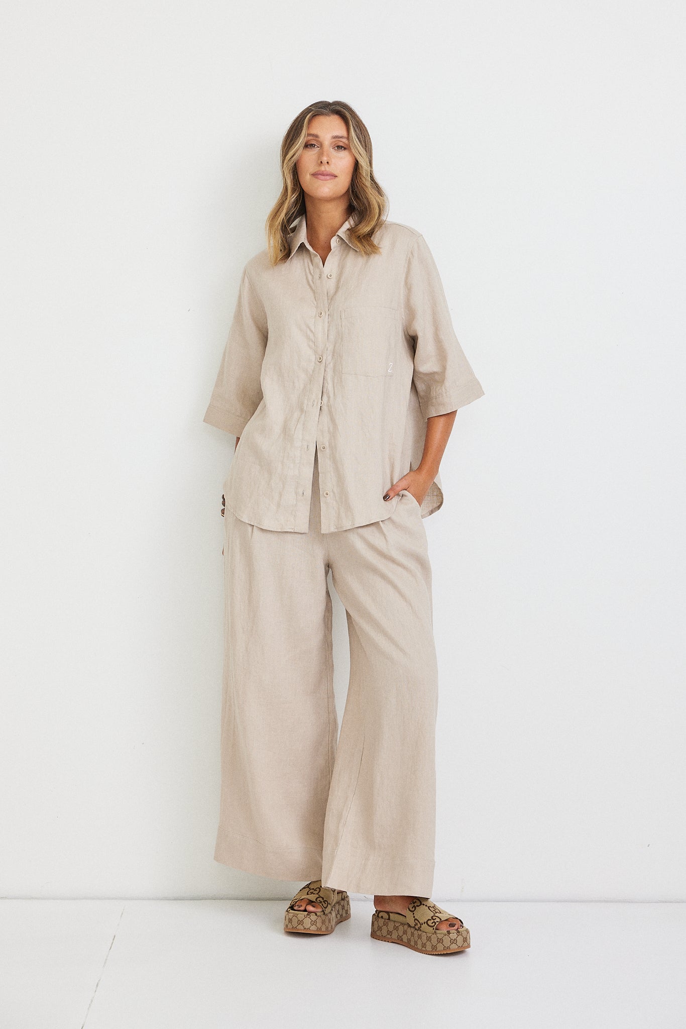 Rahni Linen Pants - Stone