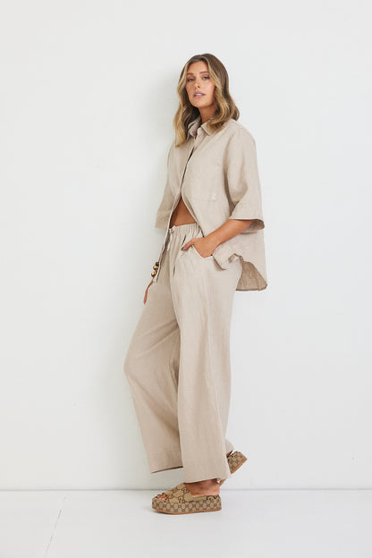 Rahni Linen Pants - Stone