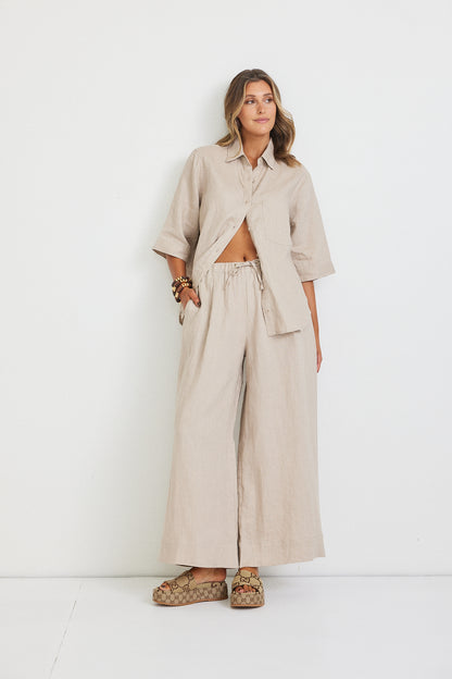 Rahni Linen Pants - Stone