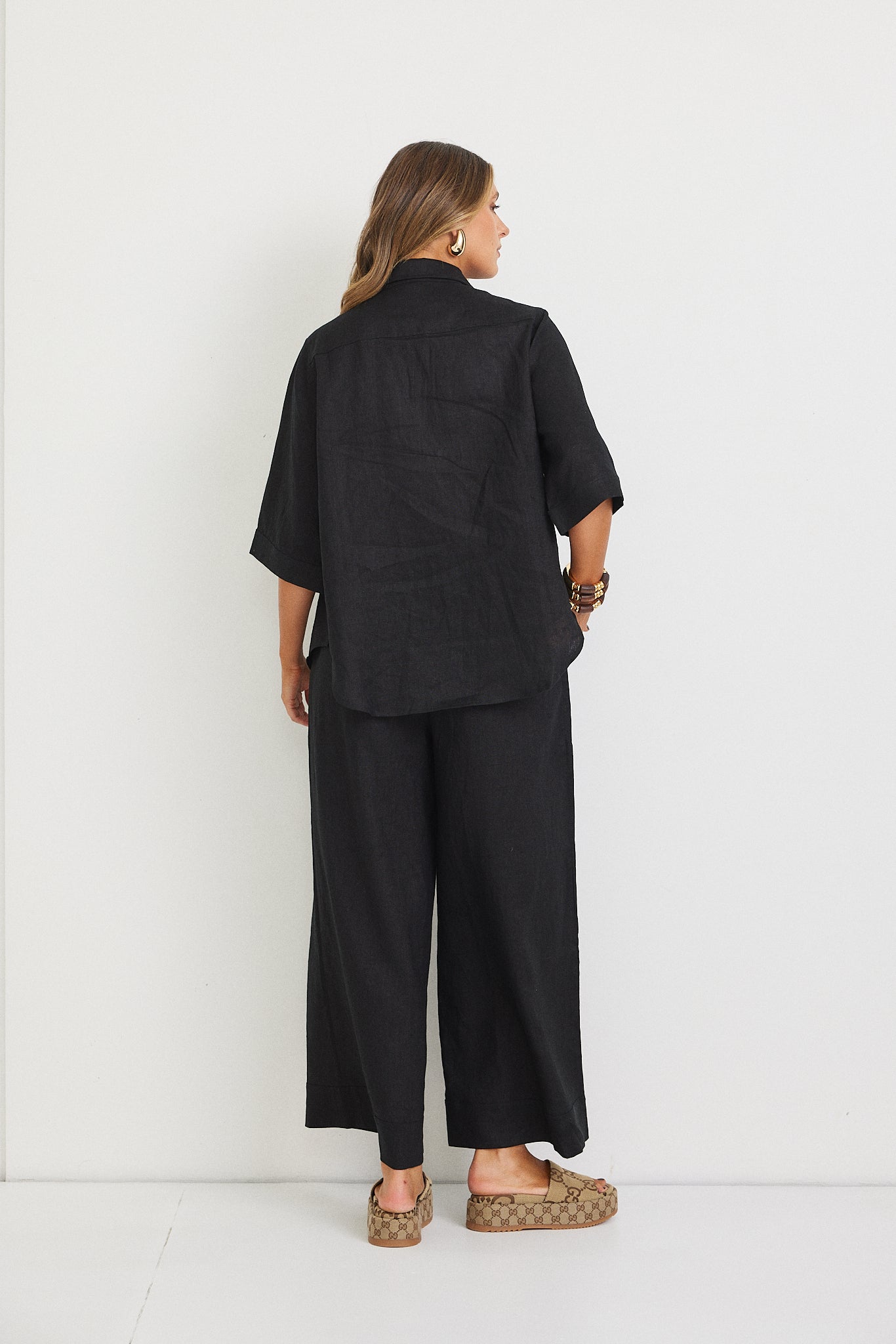 Rahni Linen Pants - Black