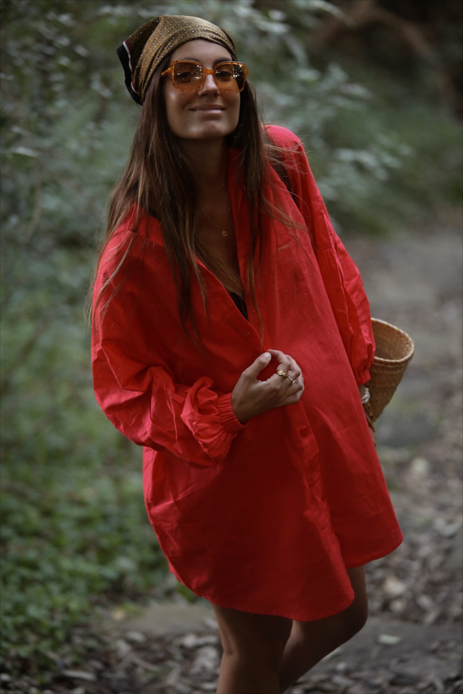 Havana Smock Dress - Red