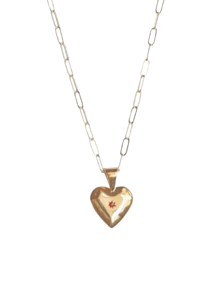 Gilded Heart Pendant Necklace